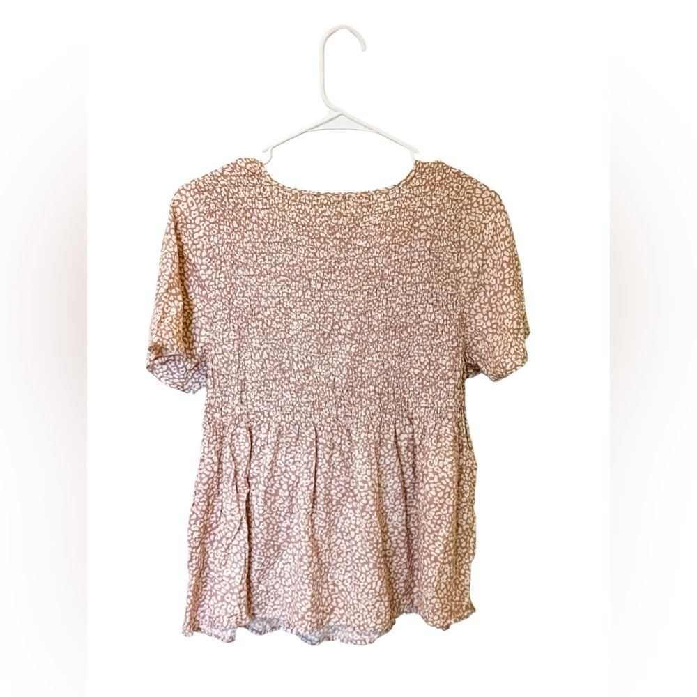 Urban Romantics Women's Pink Babydoll Top | Cottagecore Flowy Fit Boho Design - Picture 3 of 4